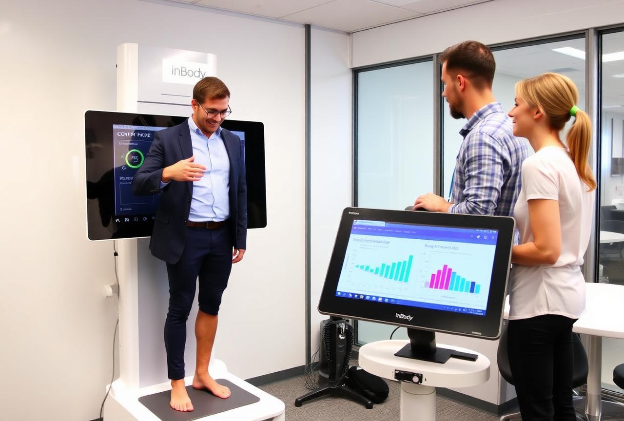 Corporate health screening with InBody body composition analyser